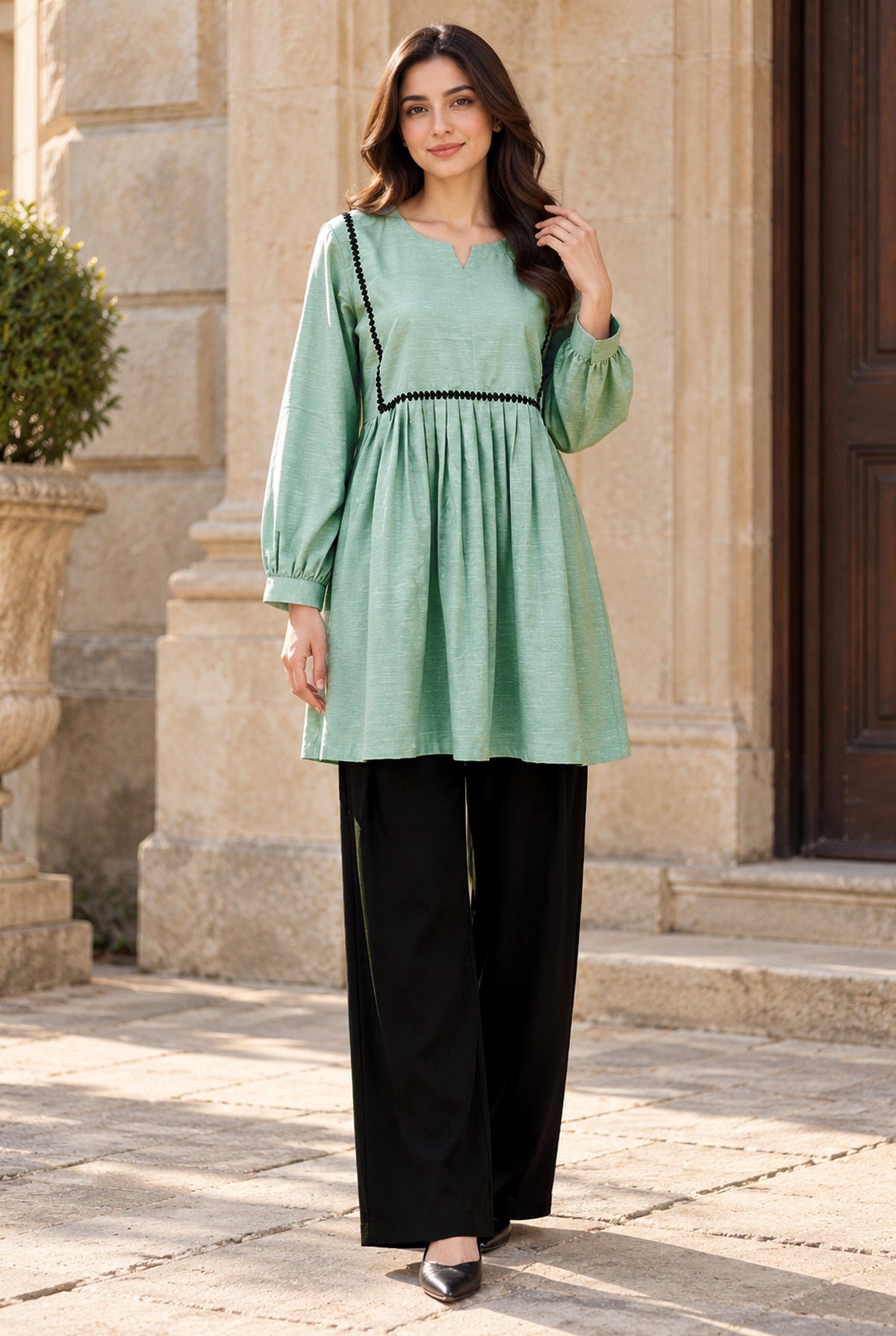 NOVA NV-07 stitched dyed khaddar 2 piece suit