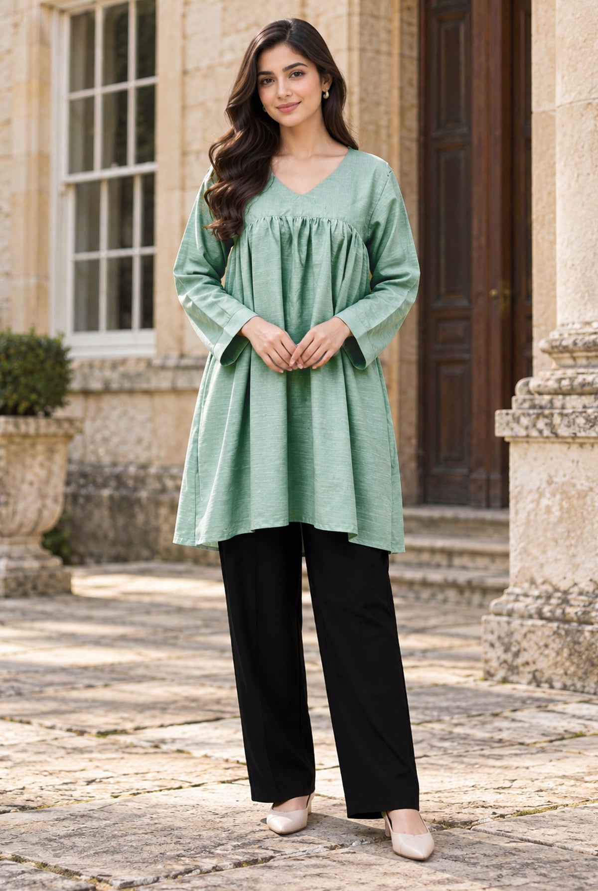 NOVA NV-09 stitched dyed khaddar 2 piece suit