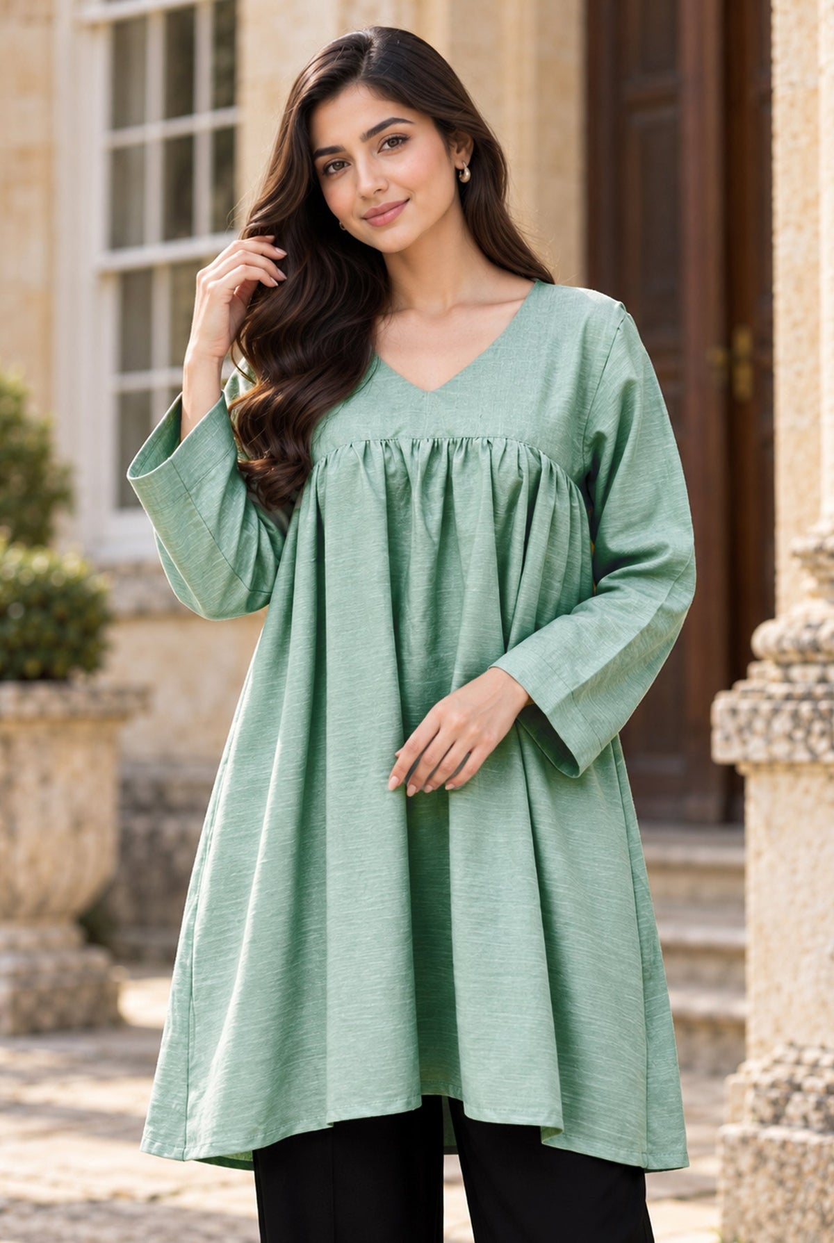 NOVA NV-09 stitched dyed khaddar 2 piece suit
