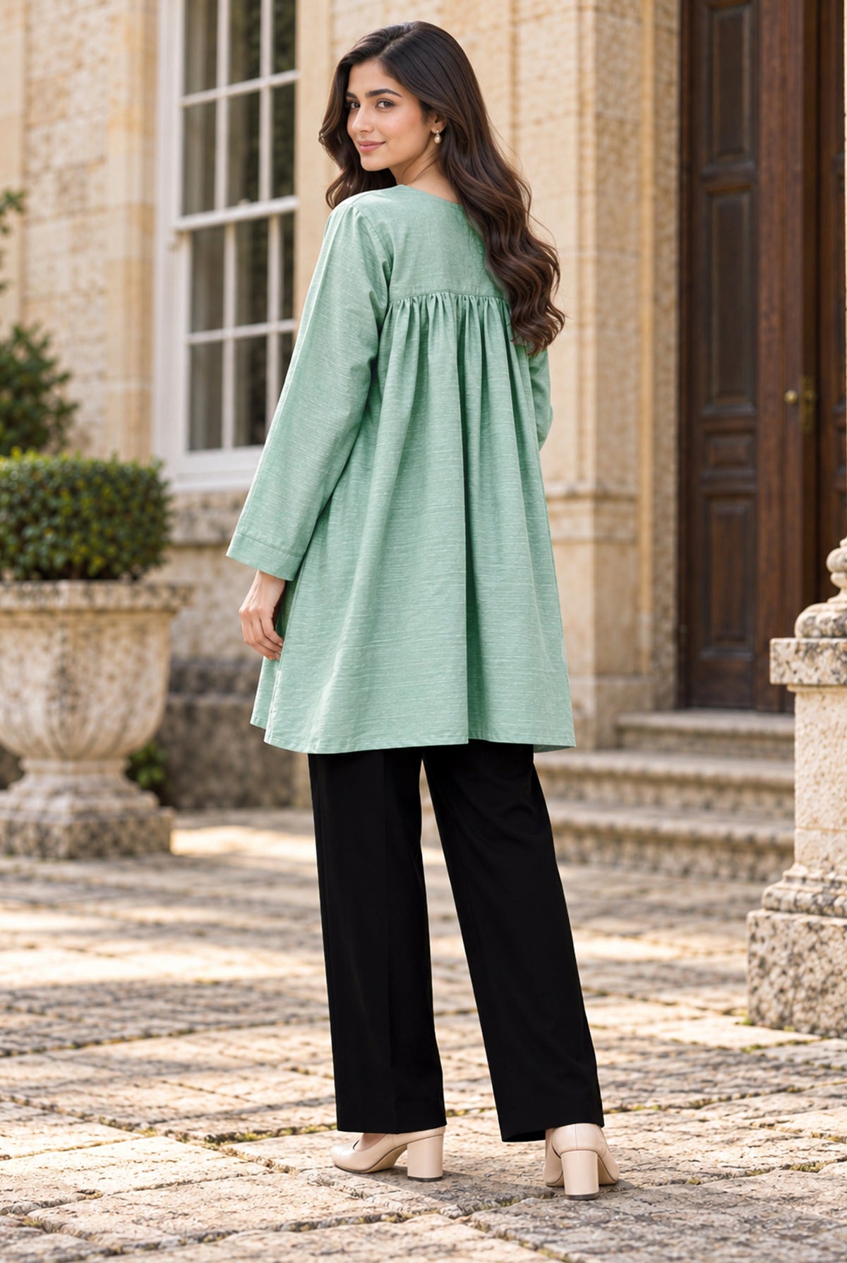 NOVA NV-09 stitched dyed khaddar 2 piece suit