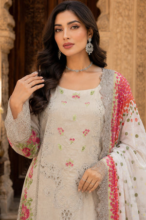 Surkhru S-34 : Embroidered Dobby 3 Piece